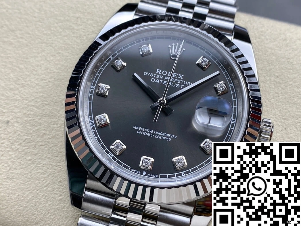 Gray Clean Factory Dial M126334-0006 Rolex Diamond Datejust 1111